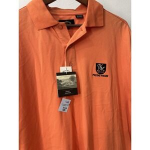 Pocono Manor‎ Monterey Club Polo Shirt Orange NWT Size Large Chest 24 Length 31